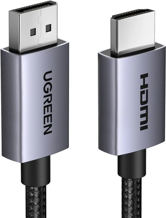 Kabelis DisplayPort (DP) kištukas - HDMI kištukas vienpusis 4K@30Hz 2m juodas DP125 UGREEN