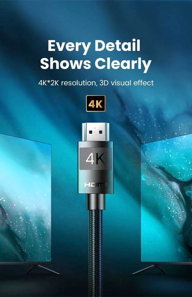 UGREEN HD119 kabelis HDMI 4K 60Hz 2m