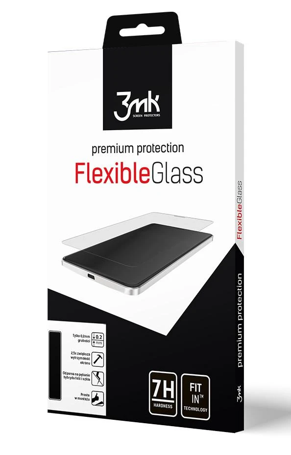 3MK FlexibleGlass skirtas iPhone 12 Mini, hibridinis stiklas, skaidrus, skaidrus ekrano apsauginis sluoksnis