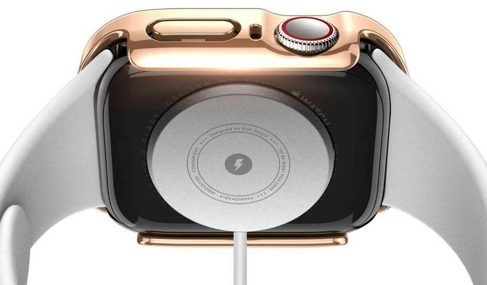 LCD apsauginis stikliukas/dėklas Dux Ducis Hamo Apple Watch 44mm rožinis