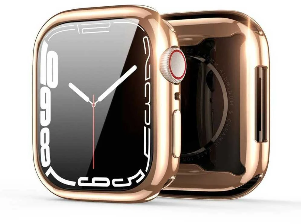 LCD apsauginis stikliukas/dėklas Dux Ducis Samo Apple Watch 41mm rožinis