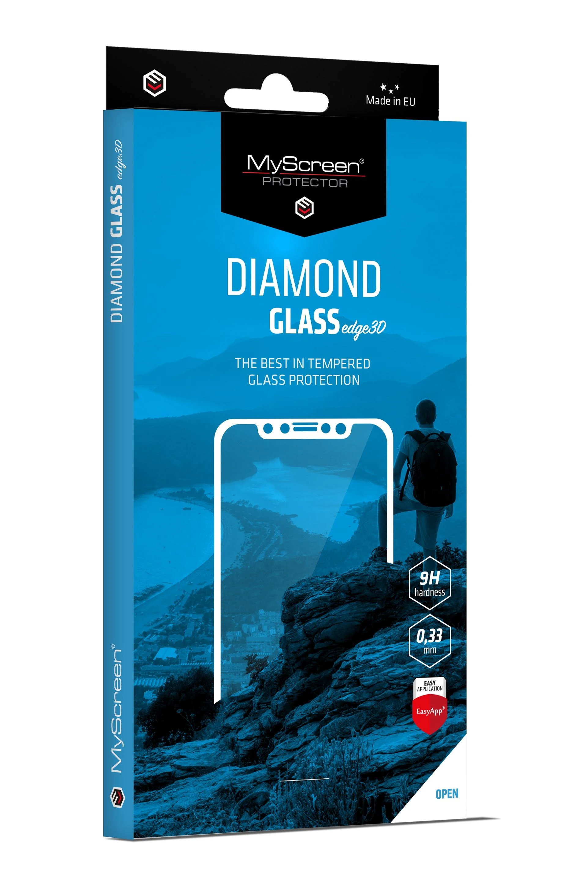 LCD apsauginis stikliukas MyScreen Diamond Edge 3D Apple iPhone 7/8/SE 2020/SE 2022 juodas