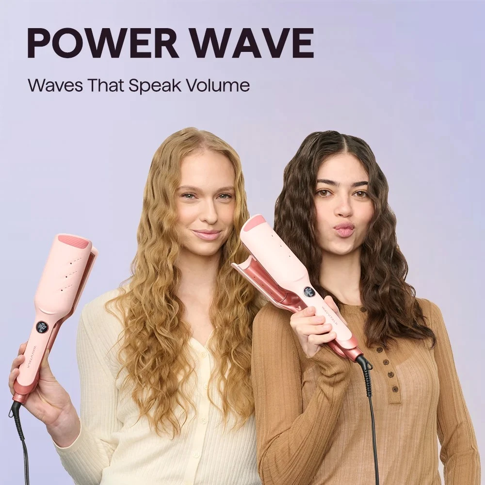 Plaukų garbanojimo žnyplės Wavytalk Power Wave rožinės