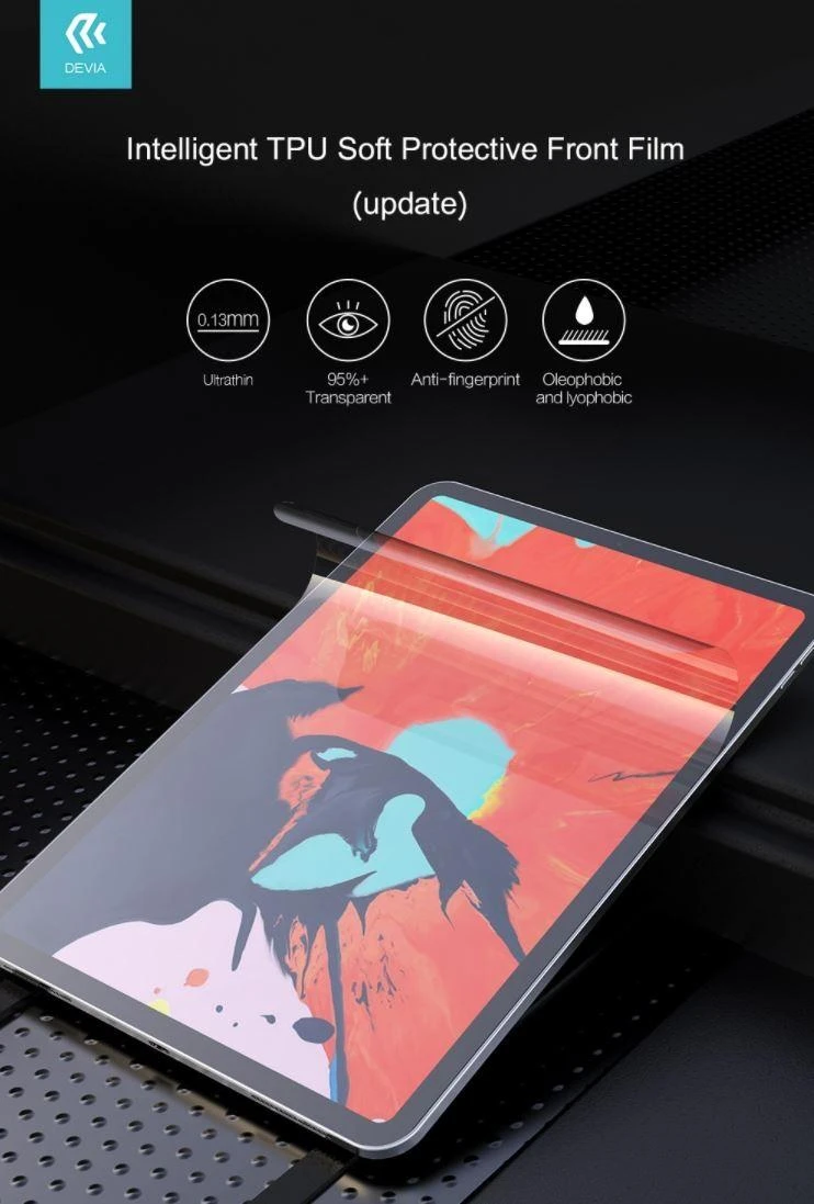 Plėvelių rinkinys karpymo mechanizmui Devia Intelligent TPU Soft Planšetė 20vnt.