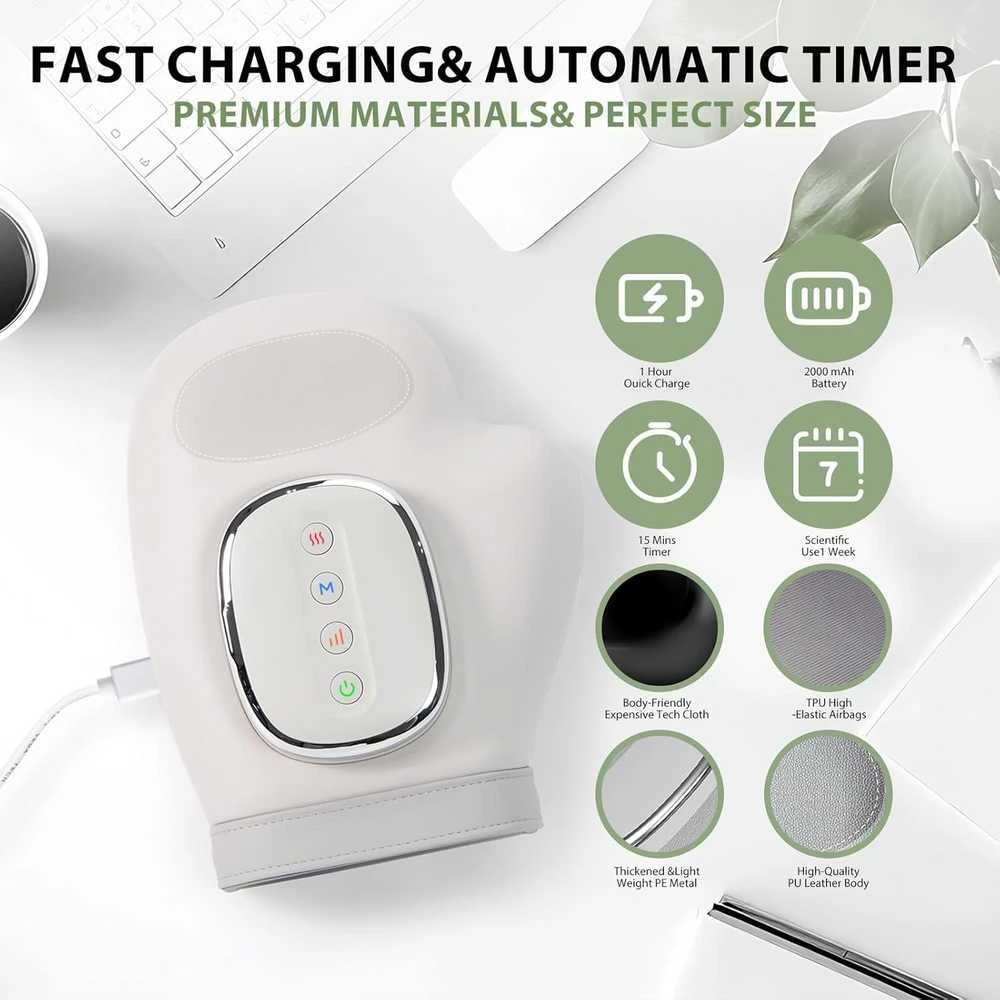 Rankų ir riešų masažuoklis Reach Smart Hand Massager pilkas