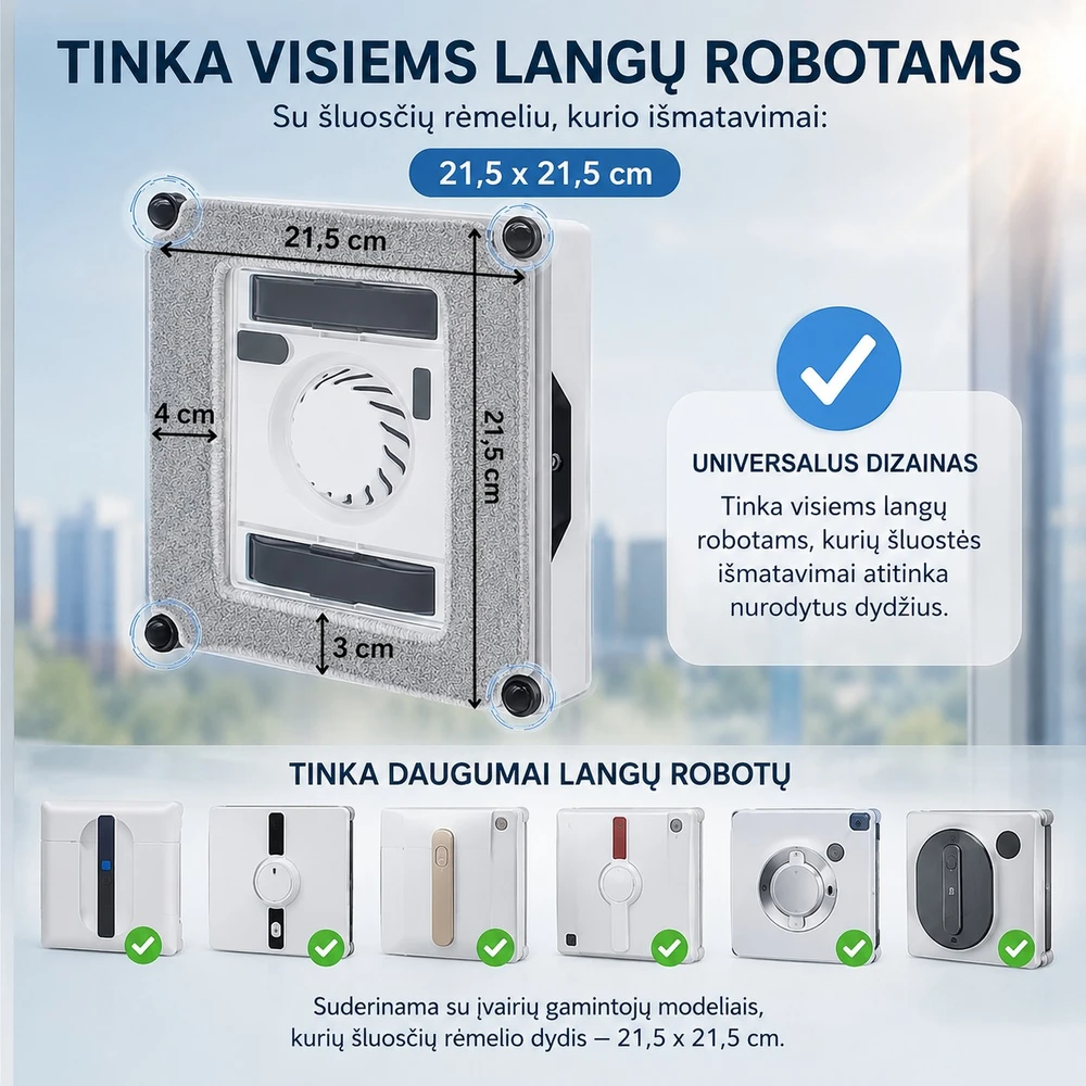 Reach Atsarginė stačiakampė mikropluošto šluostė langų valymo robotams 5 vnt.