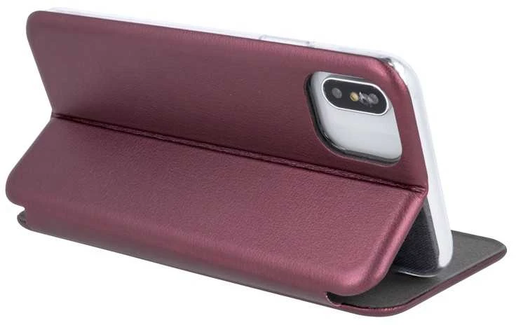 Reach Dėklas Book Elegance Xiaomi Redmi 12/Redmi Note 12R/Poco M6 Pro 5G tamsiai raudonas