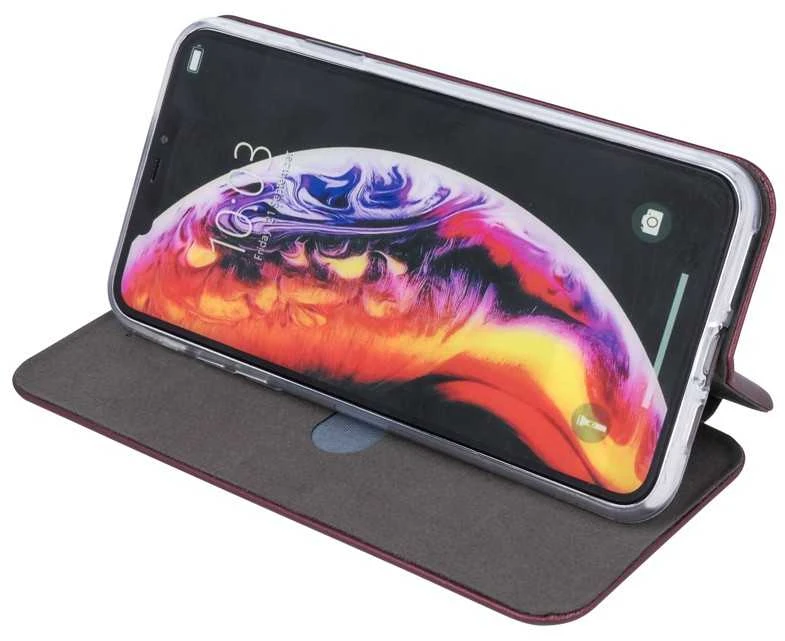 Reach Dėklas Book Elegance Xiaomi Redmi 12/Redmi Note 12R/Poco M6 Pro 5G tamsiai raudonas