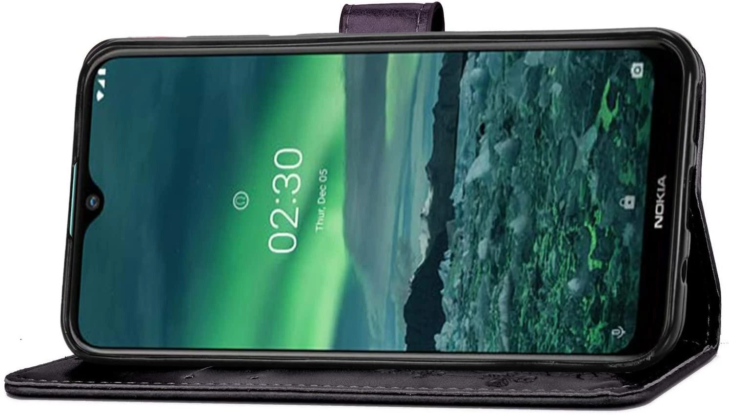 Reach Dėklas Flower Book Samsung A145 A14 4G/A146 A14 5G juodas