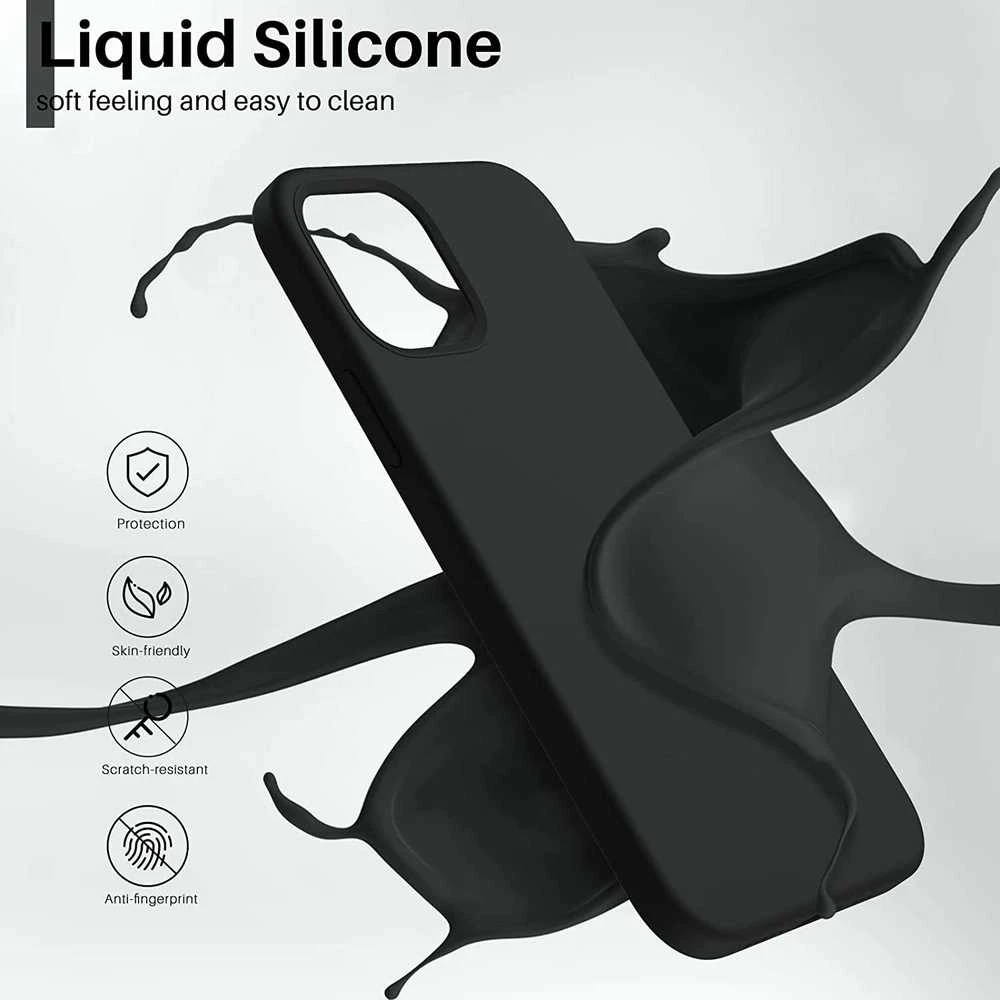 Reach Dėklas Liquid Silicone 1.5mm Samsung A165 A16 4G/A166 A16 5G juodas