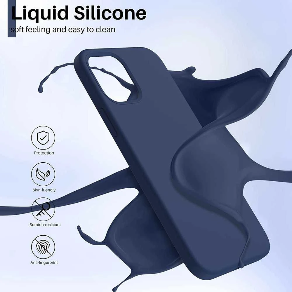 Reach Dėklas Liquid Silicone 1.5mm Xiaomi Poco X5 Pro 5G tamsiai mėlynas