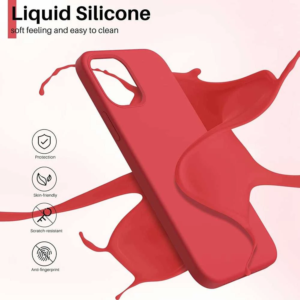 Reach Dėklas Liquid Silicone 1.5mm Xiaomi Redmi 17C 4G/Redmi 14C/Redmi A4/Poco C75 raudonas