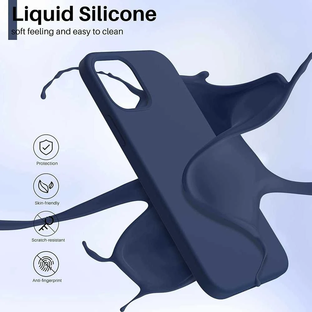 Reach Dėklas Liquid Silicone 1.5mm Xiaomi Redmi 17C 4G/Redmi 14C/Redmi A4/Poco C75 tamsiai mėlynas