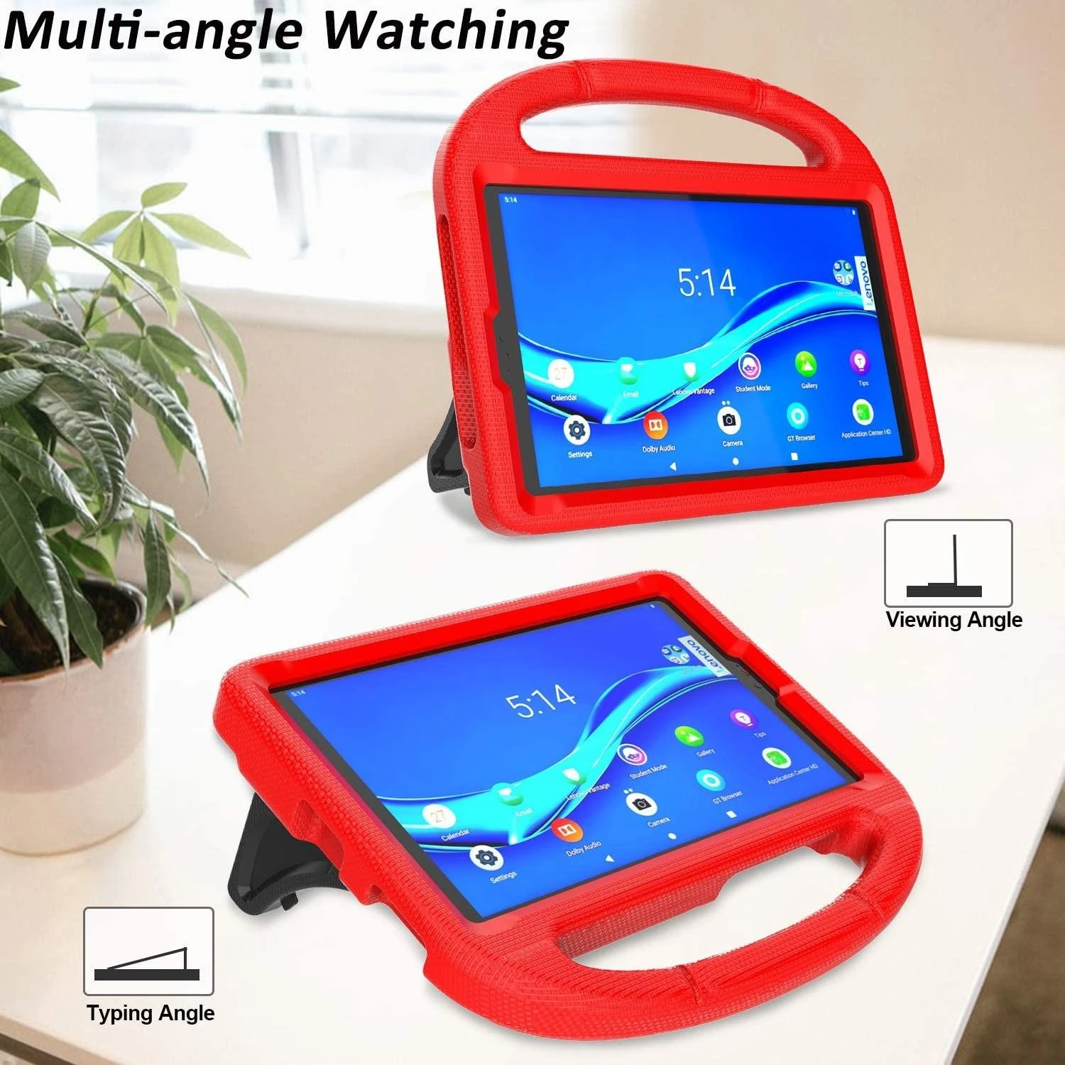 Reach Dėklas Shockproof Kids Samsung X200/X205 Tab A8 10.5 2021 raudonas