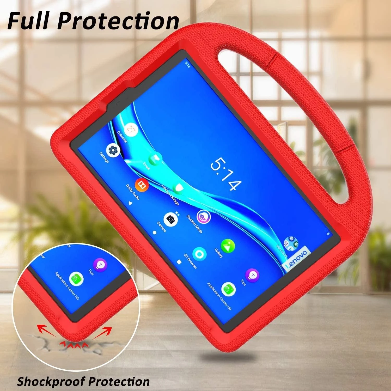 Reach Dėklas Shockproof Kids Samsung X200/X205 Tab A8 10.5 2021 raudonas