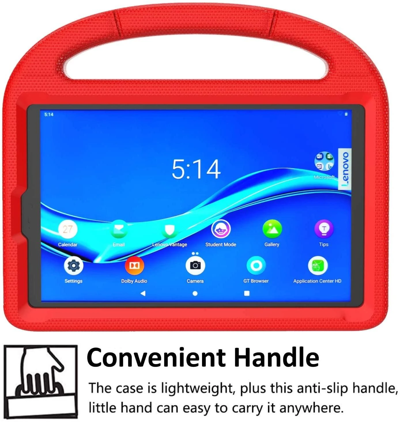 Reach Dėklas Shockproof Kids Samsung X200/X205 Tab A8 10.5 2021 raudonas