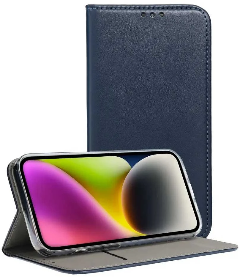 Reach Dėklas Smart Magnetic Xiaomi Redmi 14C/Redmi A4/Poco C75 tamsiai mėlynas