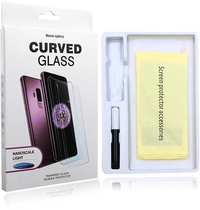 Reach LCD apsauginis stiklas Nano Optics 5D UV klijai Samsung G998 S21 Ultra 5G lenktas skaidrus