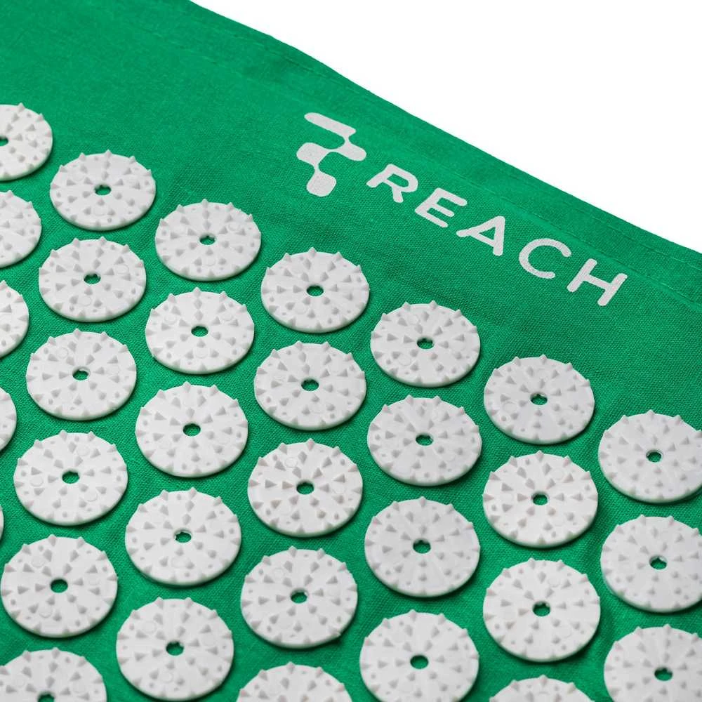 Masažinis akupresūros kilimėlis su pagalvėle Reach MM-001 žalias