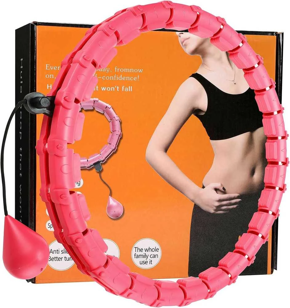 Reach Masažuojantis gimnastikos lankas Smart Hula Hoop HHP002 rožinis
