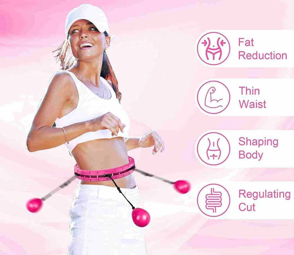 Reach Masažuojantis gimnastikos lankas Smart Hula Hoop M2 rožinis