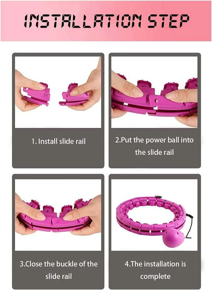Reach Masažuojantis gimnastikos lankas Smart Hula Hoop M1 violetinis