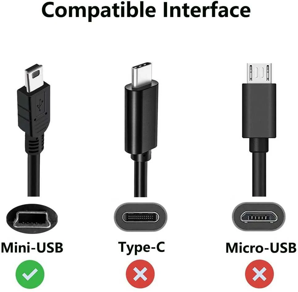 Reach USB kabelis miniUSB juodas HQ