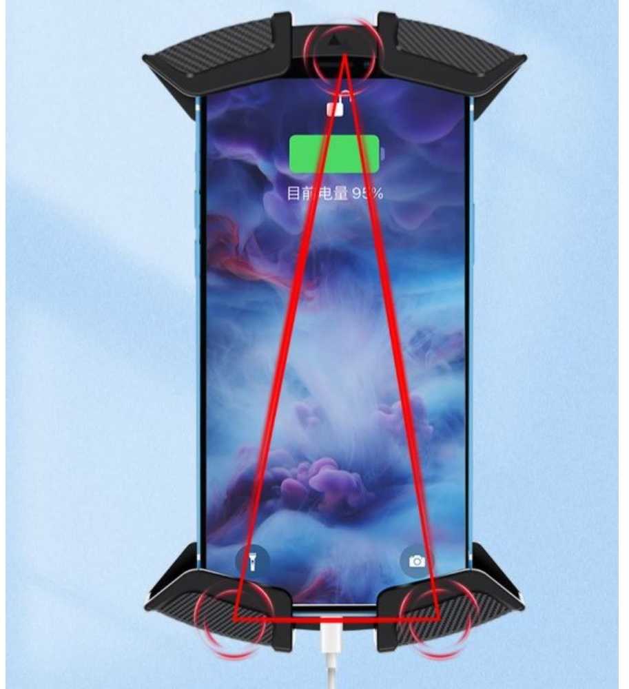 None Telefono laikiklis dviračiui AWEI Frame (X47) juodos spalvos