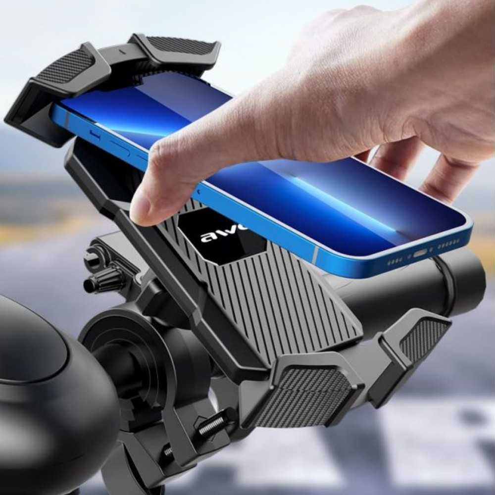 None Telefono laikiklis dviračiui AWEI Frame (X47) juodos spalvos