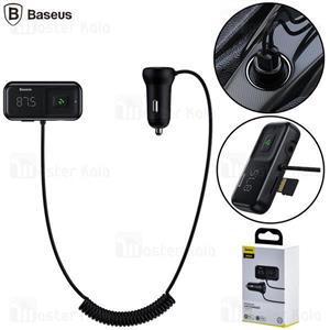 Transmiteris Baseus T-Typed S-16 Bluetooth MP3 grotuvas/FM bangų moduliatorius (laisvų rankų įranga,Micro SD,LCD,2xUSB Quick Charge 2.1A įkroviklis) juodas CCTM-D01