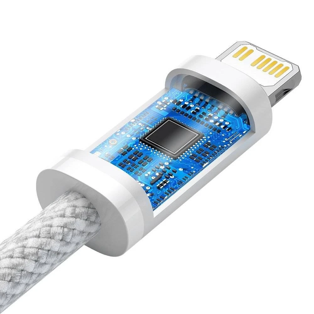 USB kabelis Baseus Dynamic iš Type-C į Lightning 20W 2.0m baltas CALD000102