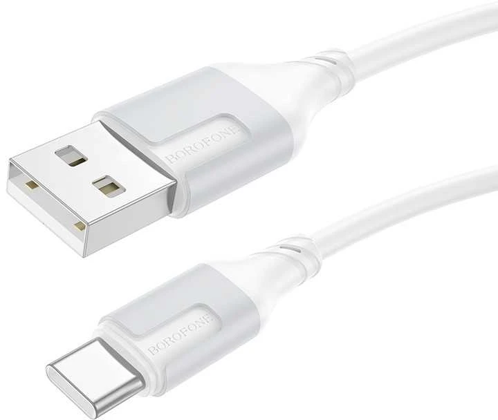USB kabelis Borofone BX101 USB-A į USB-C 1.0m baltas