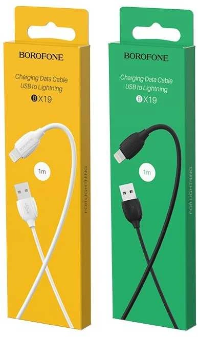 USB kabelis BOROFONE BX19 Benefit "lightning" baltas 1m