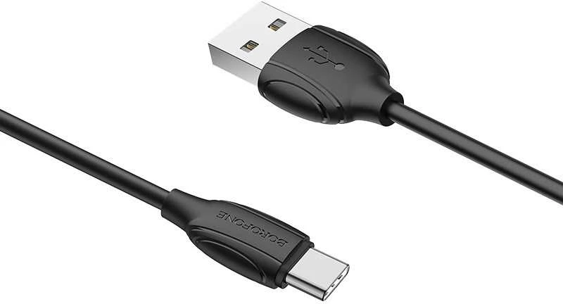USB kabelis BOROFONE BX19 Benefit type-C juodas 1m