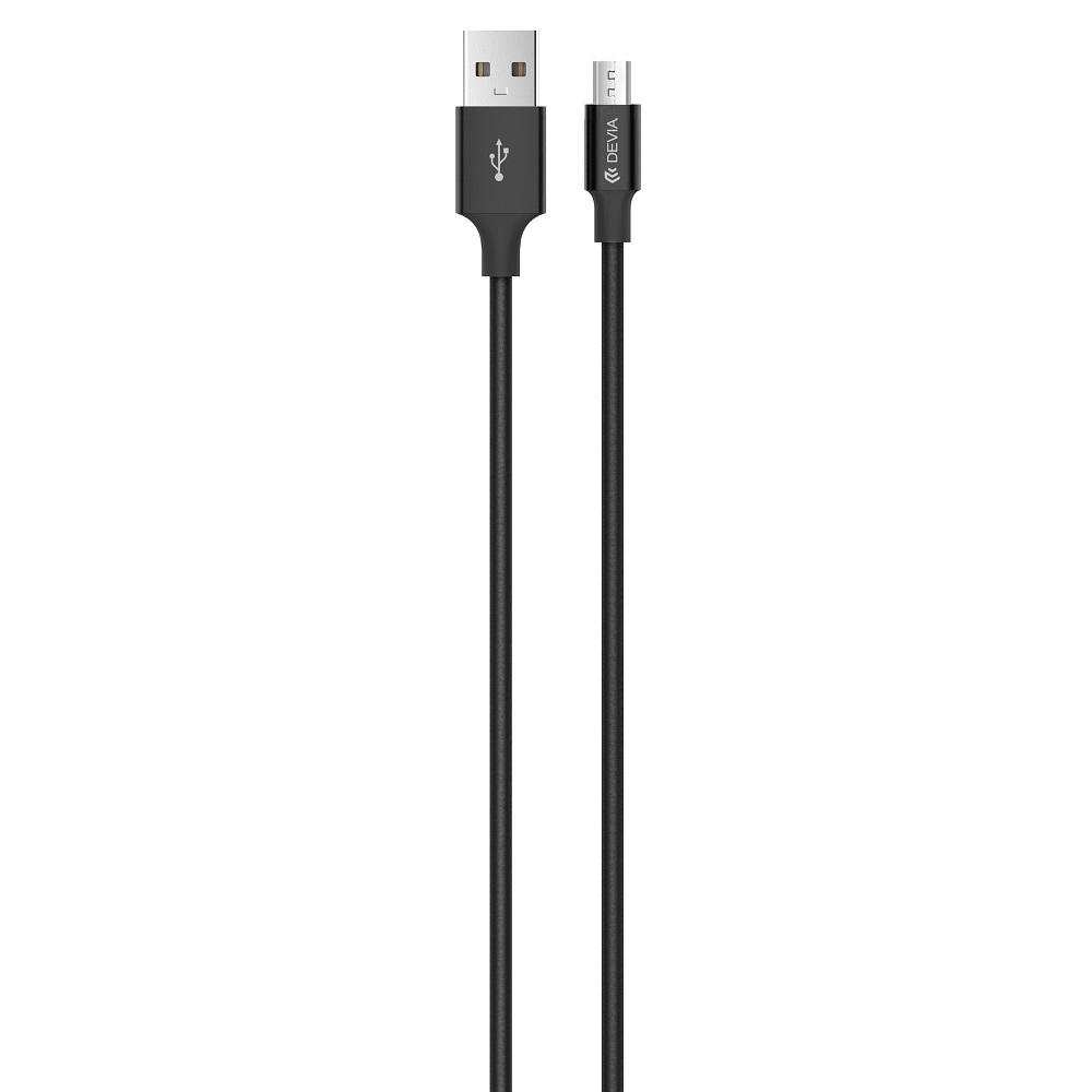 USB kabelis Devia Pheez microUSB 1.0m juodas