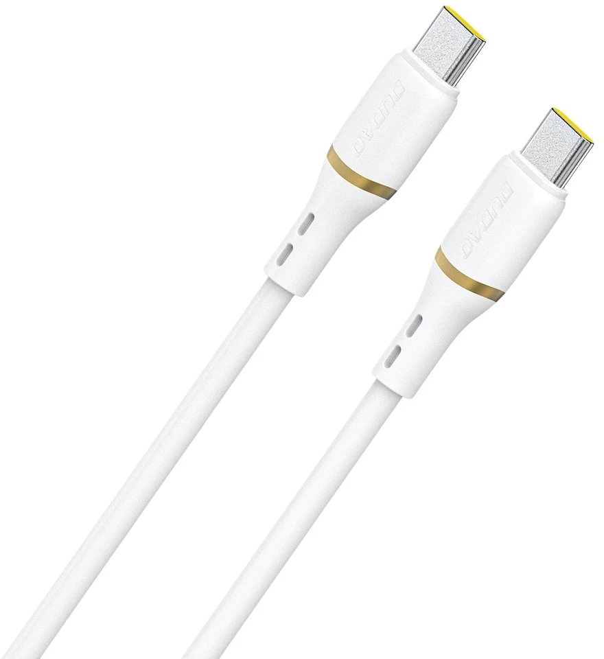 Dudao L25C USB-C - USB-C Silicone Cable 60W 1m - Baltas