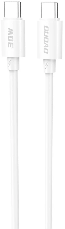 Dudao L4C USB-C / USB-C 30W 2m kabelis – baltos spalvos