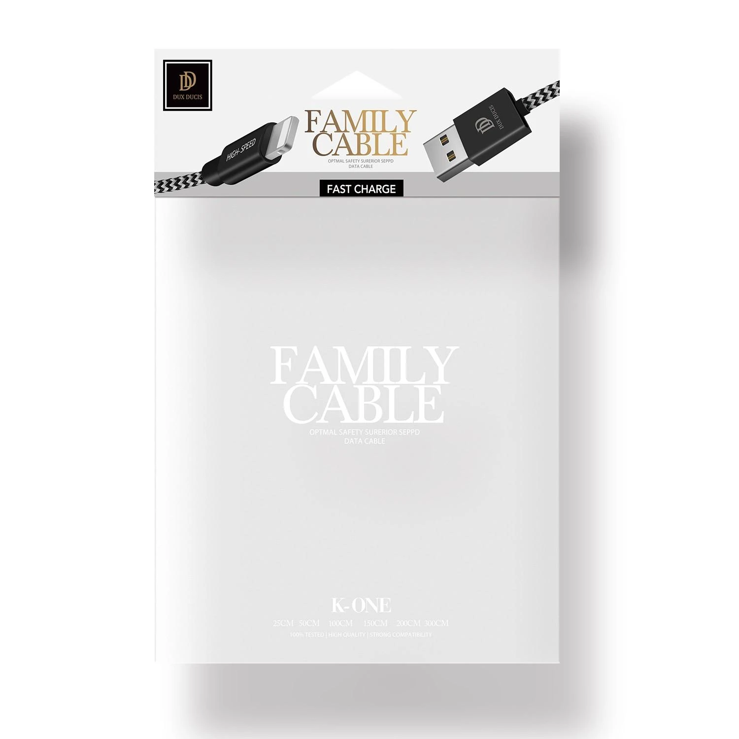 USB laidas Dux Ducis K-ONE Lightning FastCharging 2.0m