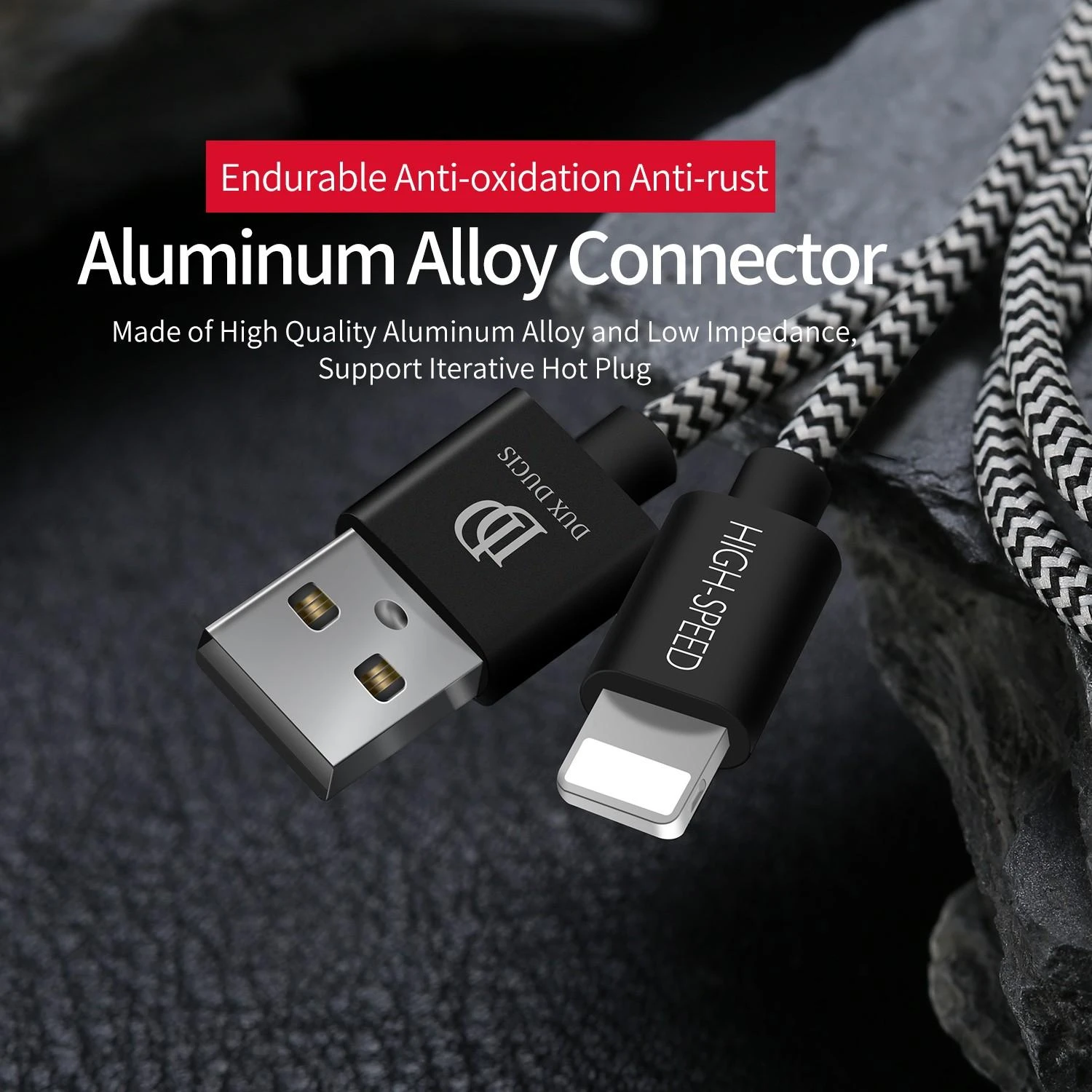 USB laidas Dux Ducis K-ONE Lightning FastCharging 2.0m