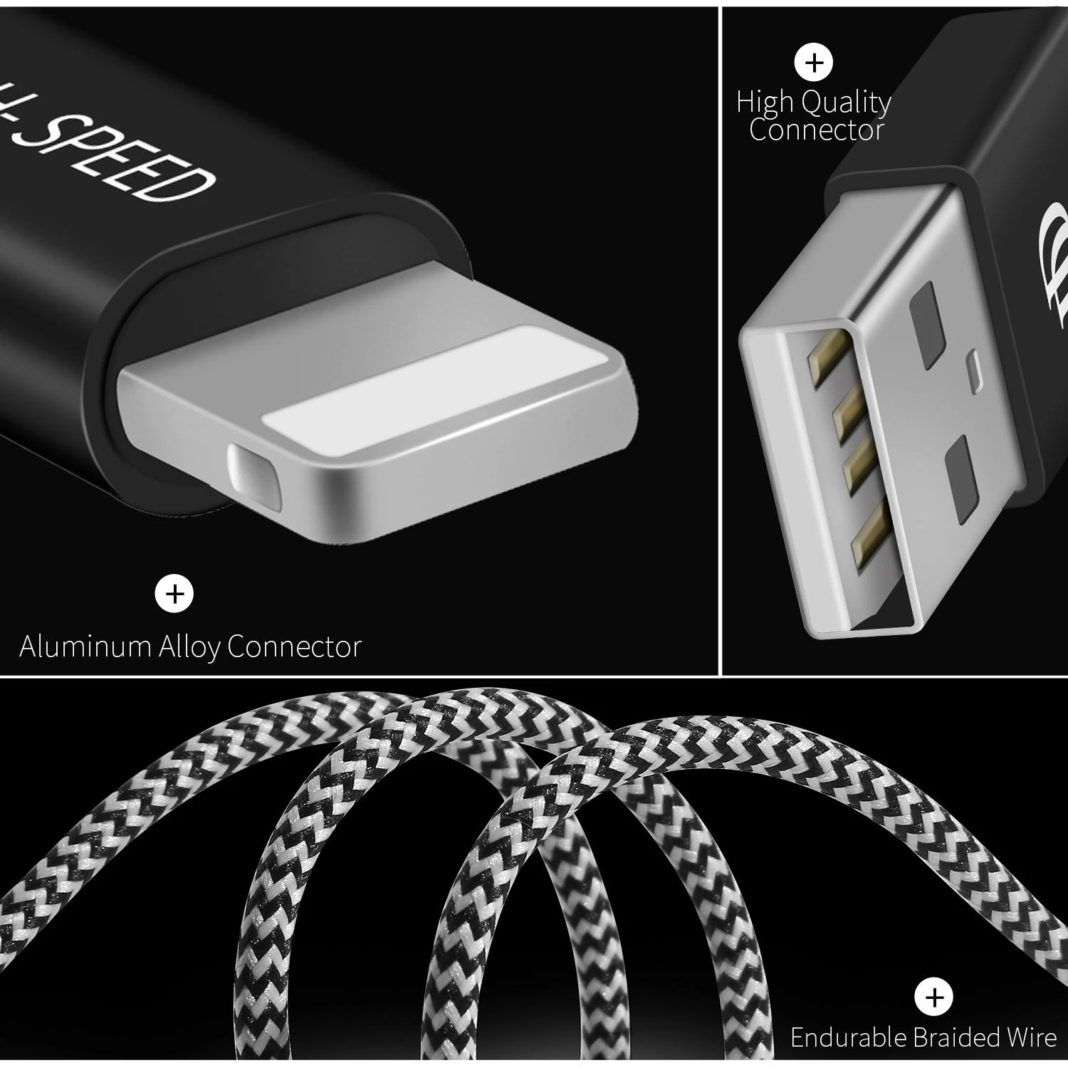 USB laidas Dux Ducis K-ONE Lightning FastCharging 1.0m