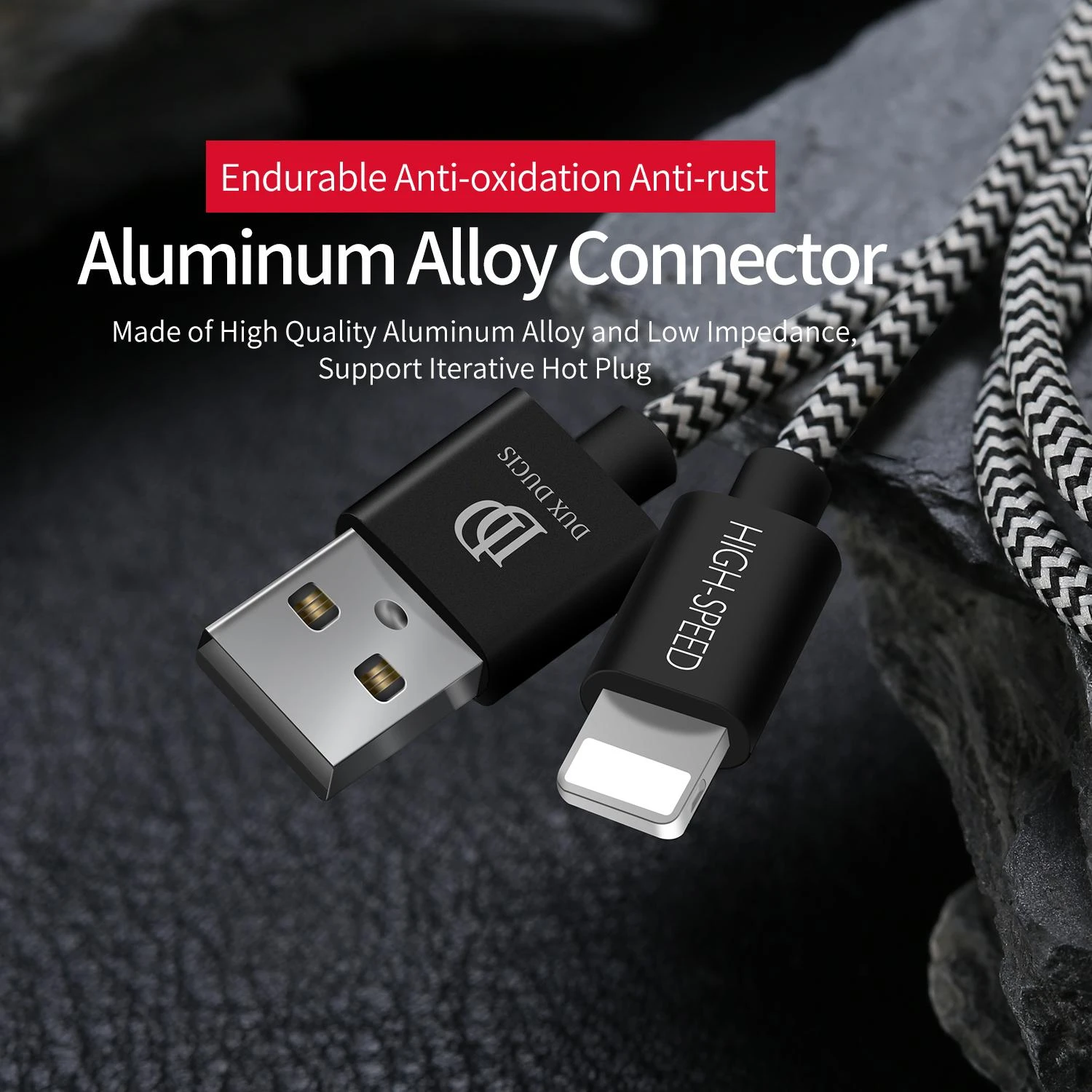 USB laidas Dux Ducis K-ONE Lightning FastCharging 1.0m