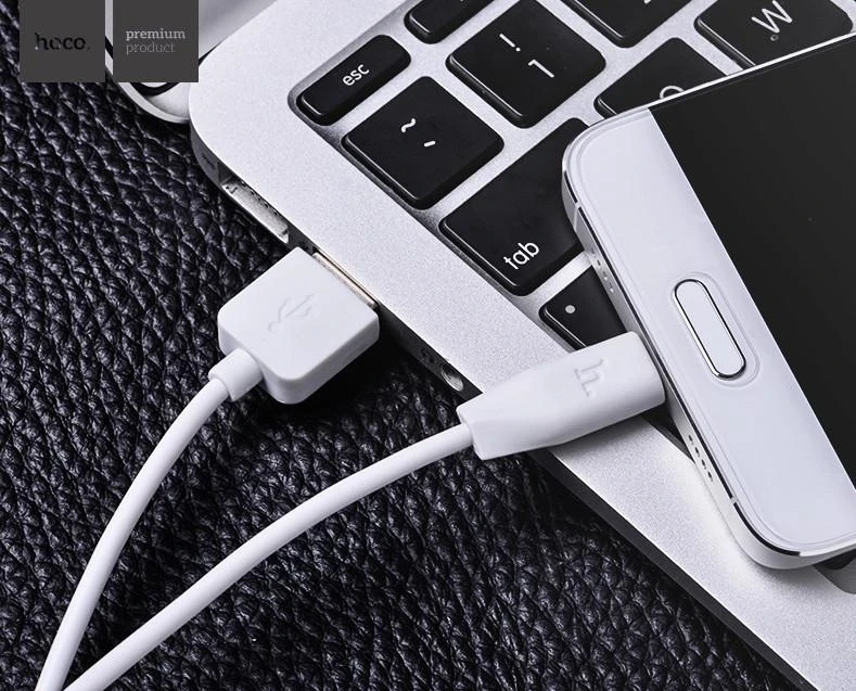 USB kabelis Hoco X1 Lightning 1.0m baltas