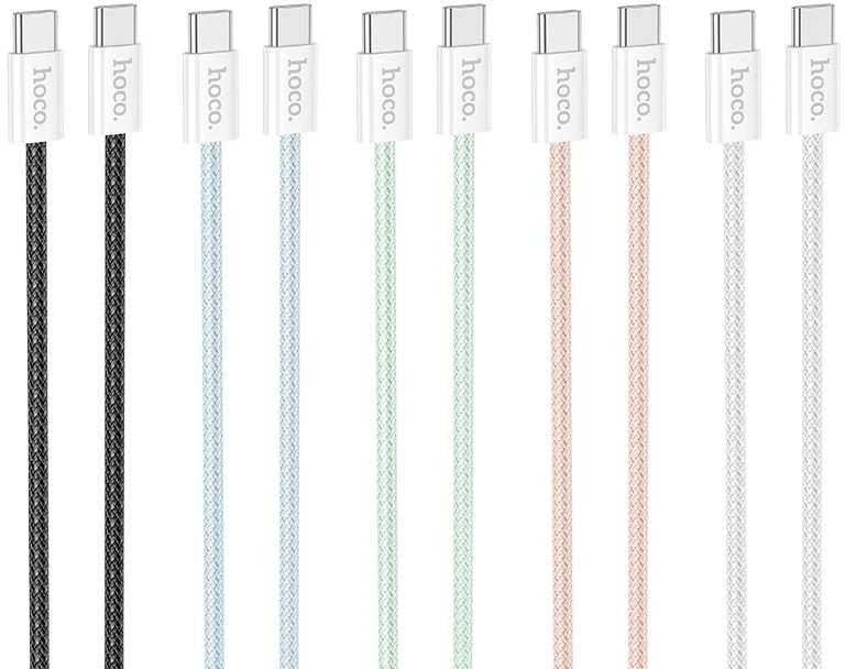 USB kabelis Hoco X104 60W USB-C to USB-C 2.0m juodas