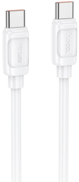 USB C į USB C laidas Hoco PD 5A 240W 1 m X115 baltas