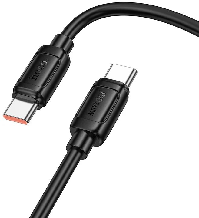 Cable USB C to USB C Hoco PD 5A 240W 1 m X115 juodas