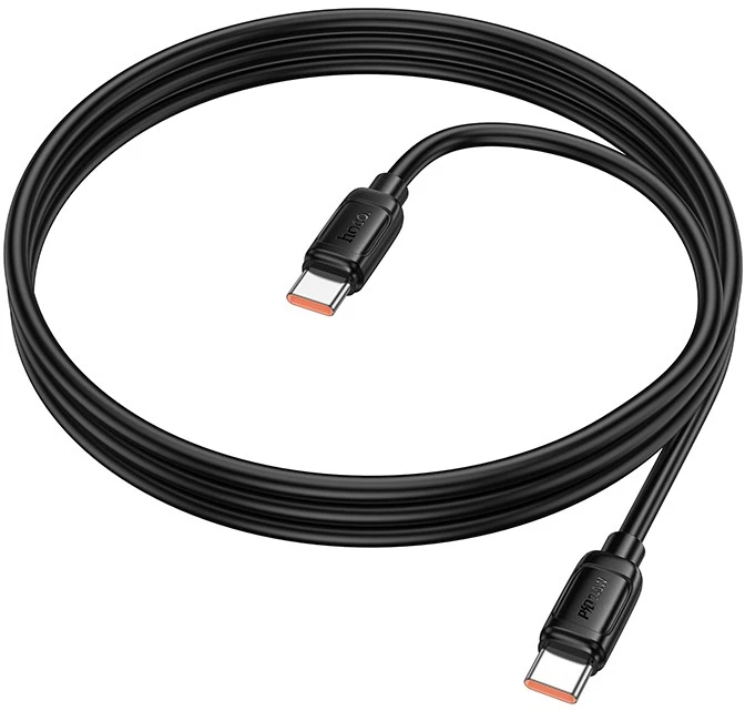 Cable USB C to USB C Hoco PD 5A 240W 1 m X115 juodas