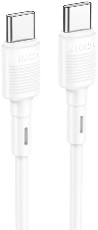 USB kabelis Hoco X83 60W Type-C iki Type-C 1.0m baltas