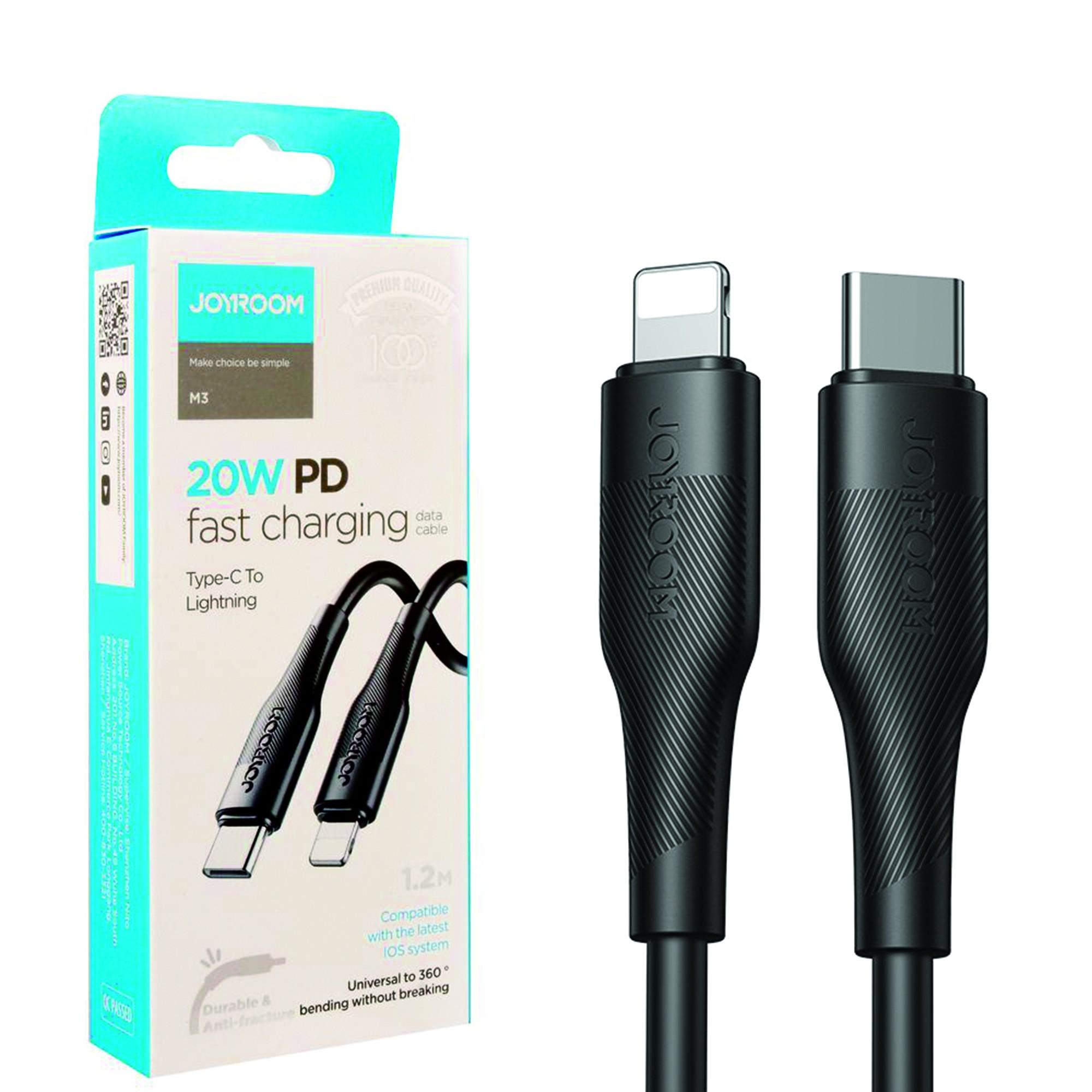 USB kabelis Joyroom S-1224M3 Type-C iki Lightning 20W 1,2m juodas