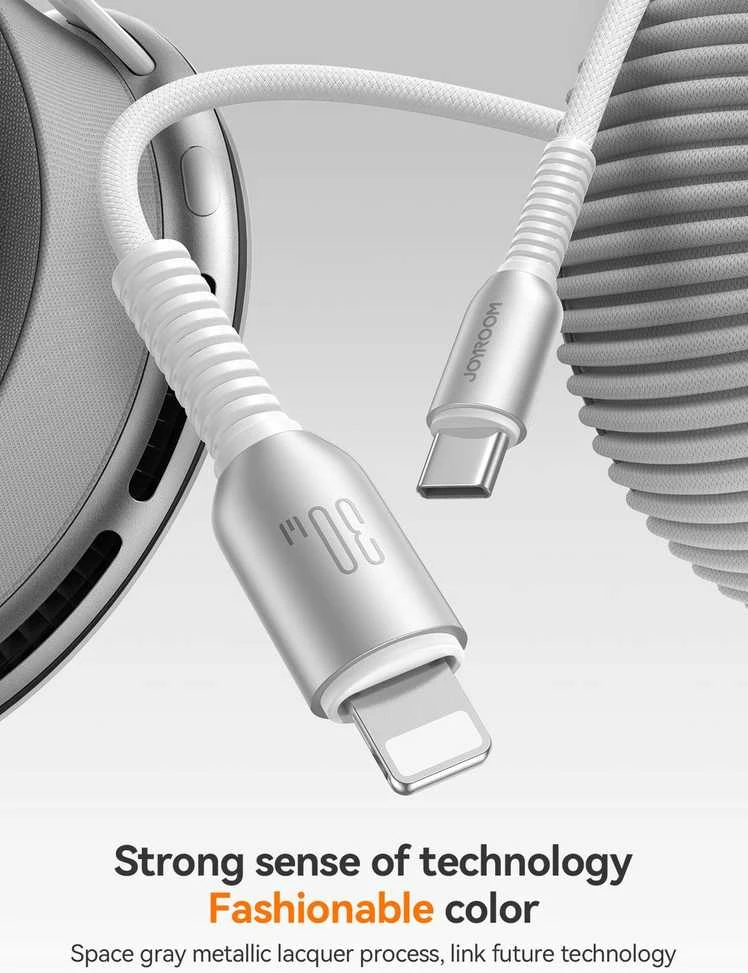 USB laidas Joyroom S-A51 USB-C iki Lightning 30W 1.2m pilkas