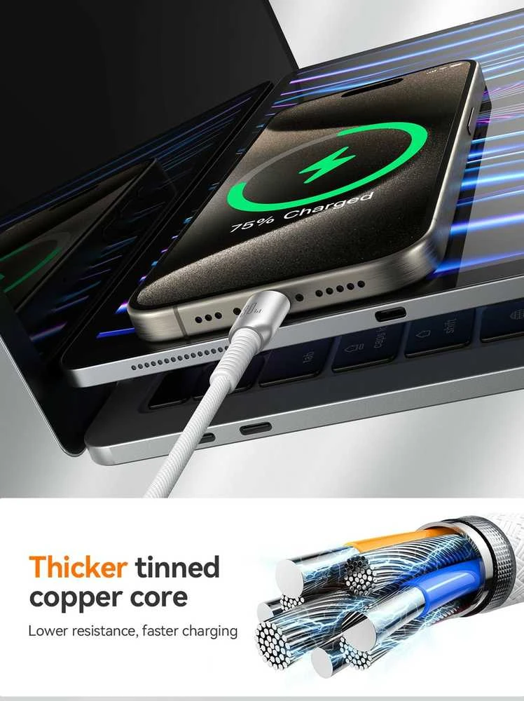 USB laidas Joyroom S-A51 USB-C iki Lightning 30W 1.2m pilkas